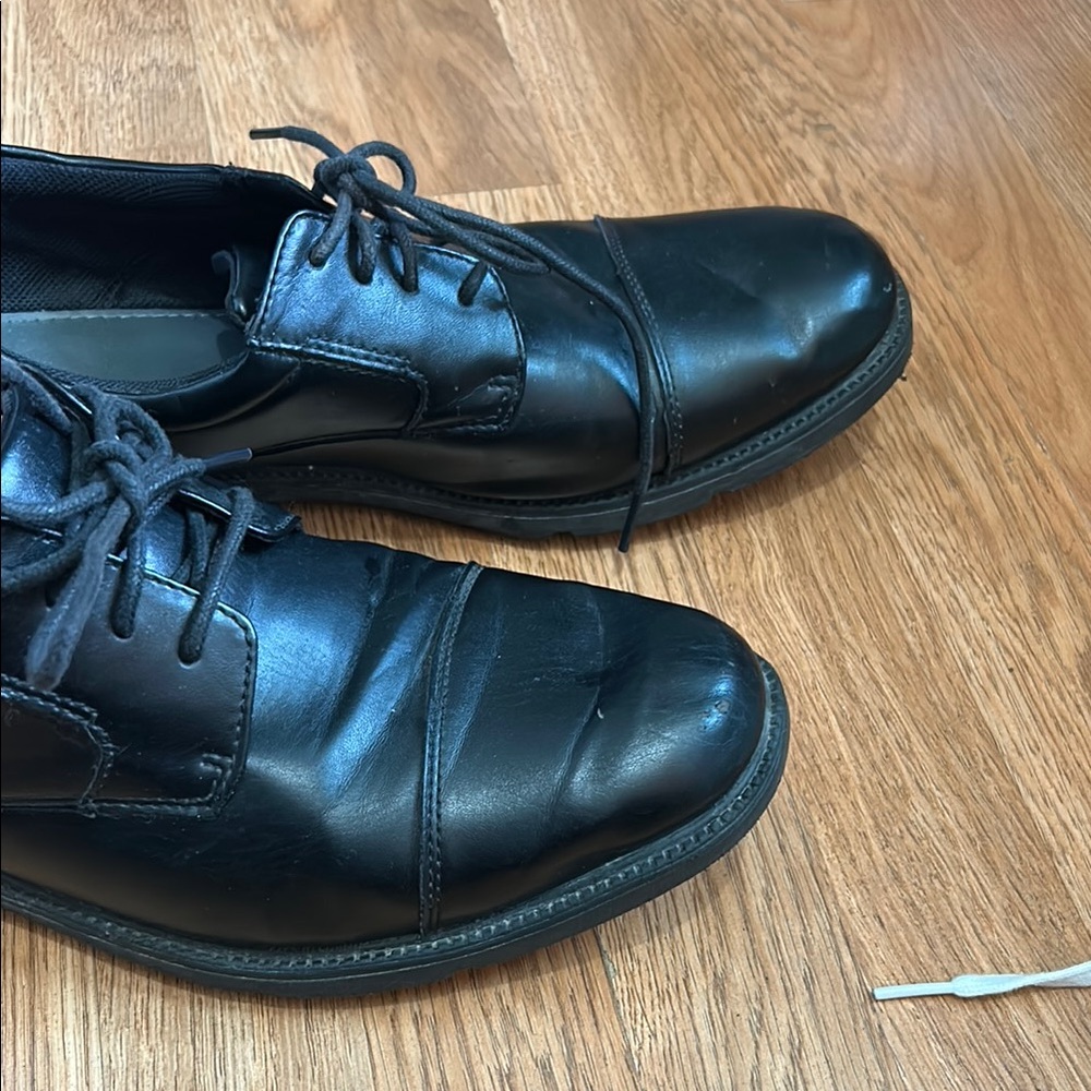 Black Leather Oxford Dress Shoes